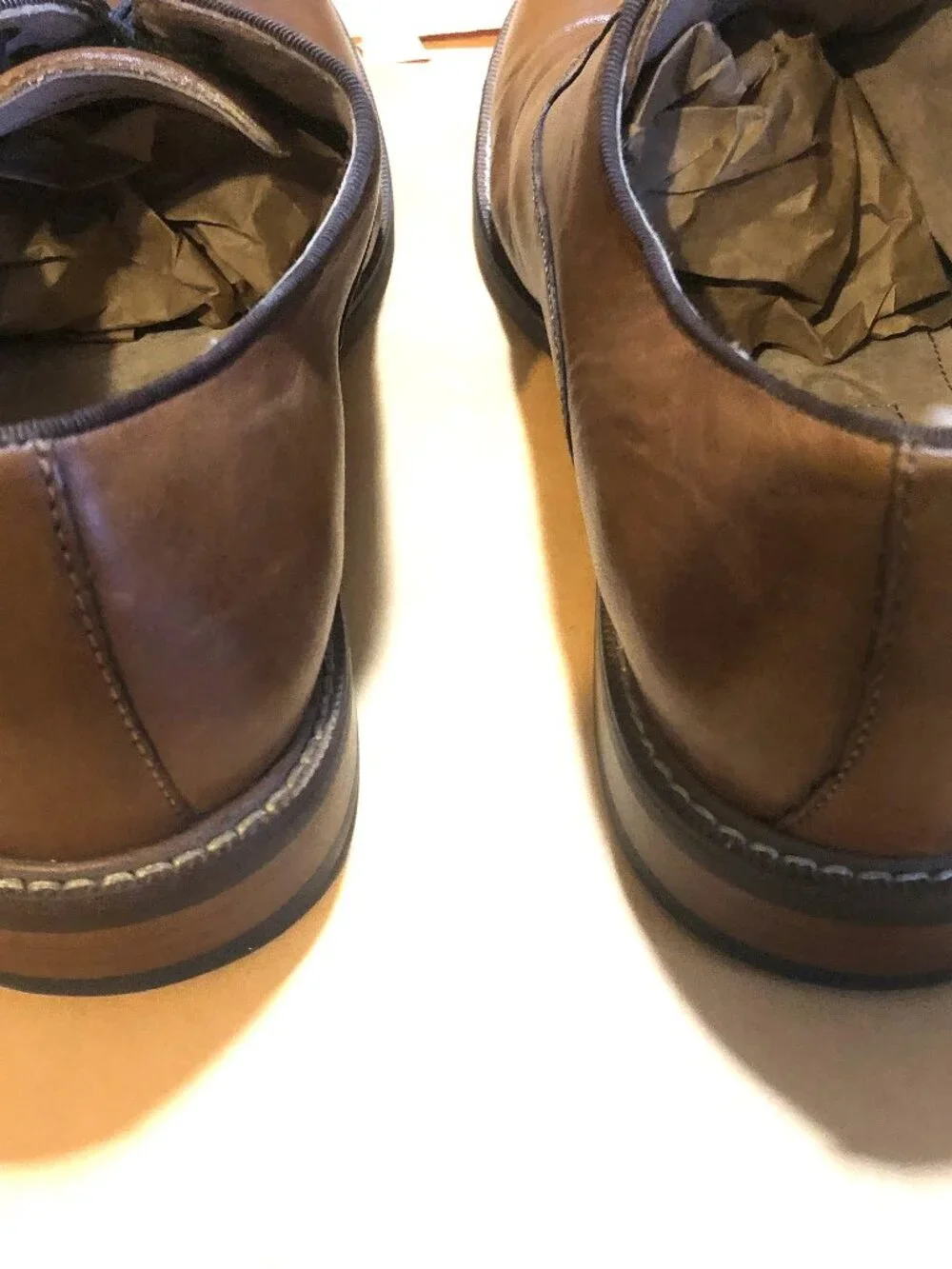 Aston Grey Leu Oxford Brown Leather Lace Up Shoes Men's Size 10